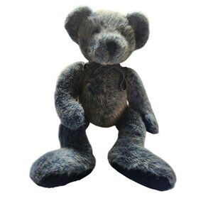 Vintage Benson Russ Plush Teddy Bear 18" Gray & Black Soft Toy